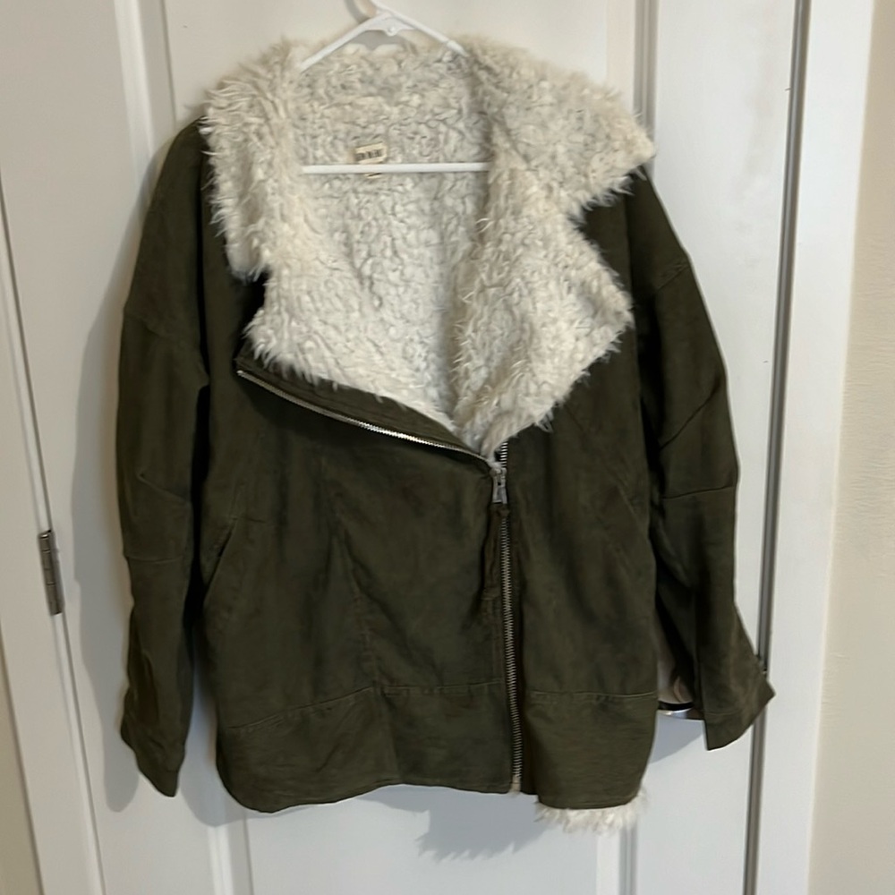 Green Corduroy Sherpa jacket